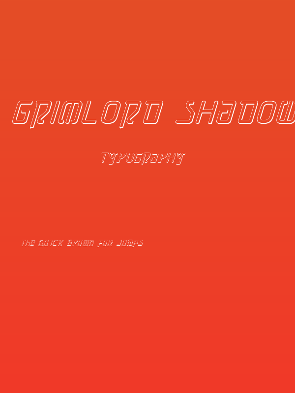 Grimlord Shadow Italic Poster
