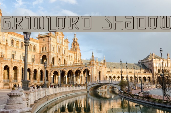 Grimlord Shadow Font examples
