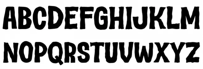 Grimmy Spooky Caratteri MAIUSCOLE