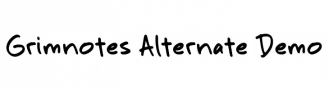 Grimnotes Alternate Demo  नि: शुल्क फ़ॉन्ट्स डाउनलोड