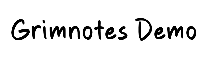 Grimnotes Demo  नि: शुल्क फ़ॉन्ट्स डाउनलोड