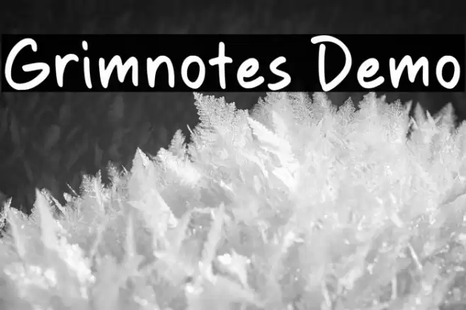 Grimnotes Demo Font examples