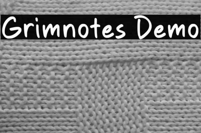 Grimnotes Demo Font examples