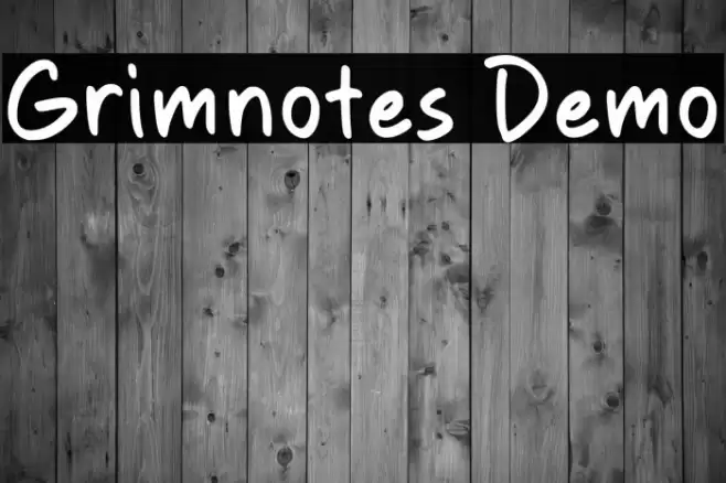 Grimnotes Demo Font examples
