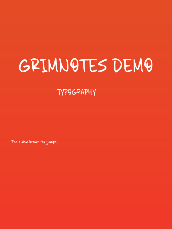 Grimnotes Demo Poster