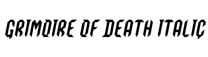 Grimoire Of Death Italic  font caratteri gratis