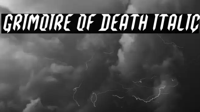 Grimoire Of Death Italic Font examples