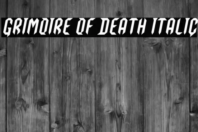 Grimoire Of Death Italic Font examples