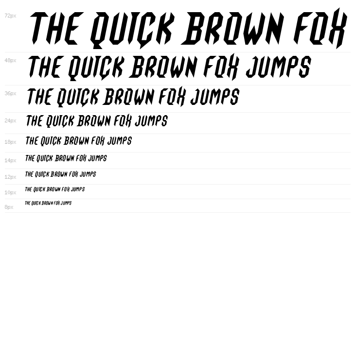 Grimoire Of Death Italic Waterfall