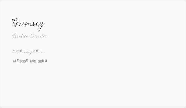 Grimscy Business Card