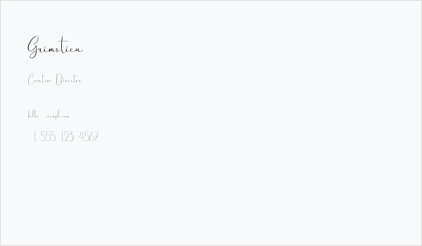 Grimstica Business Card