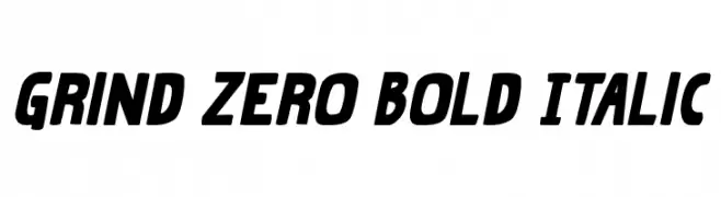 Grind Zero Bold Italic  baixar fontes gratis