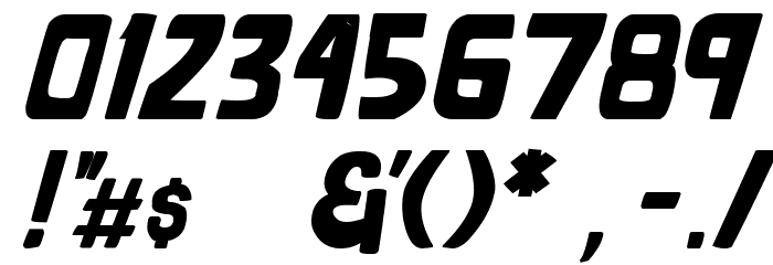 Grind Zero Bold Italic Font OTHER CHARS