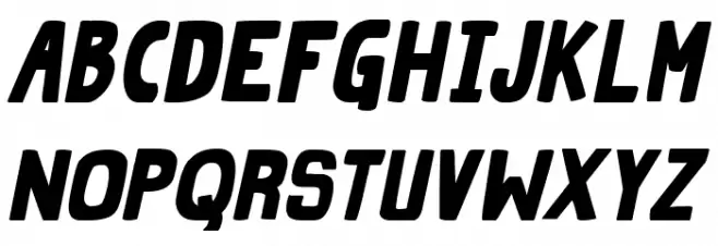 Grind Zero Bold Italic Fuentes MAYÚSCULAS