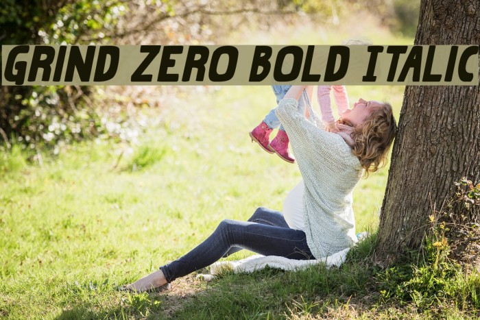 Grind Zero Bold Italic Font examples