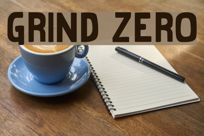 Grind Zero Font examples