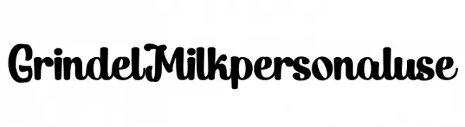 Grindel Milk personal use  नि: शुल्क फ़ॉन्ट्स डाउनलोड