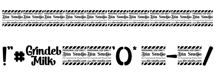 Grindel Milk personal use Font OTHER CHARS