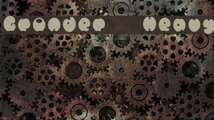 Grinder Heavy Font examples