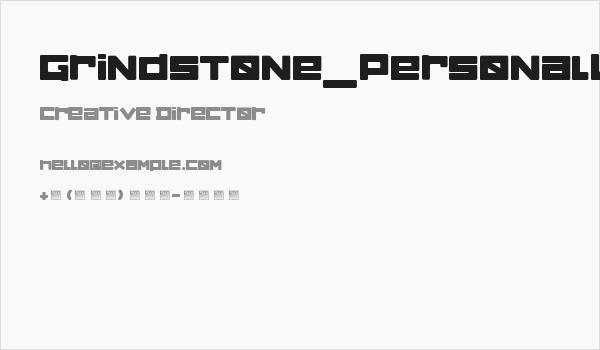 Grindstone_PersonalUseOnly Business Card