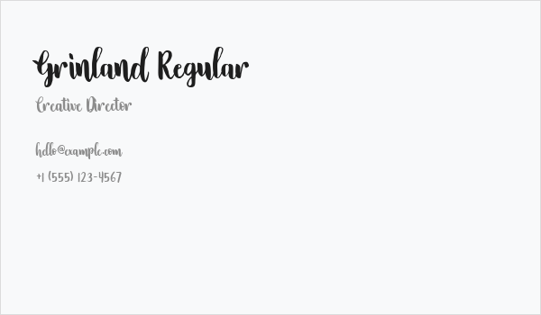 Grinland Regular Business Card