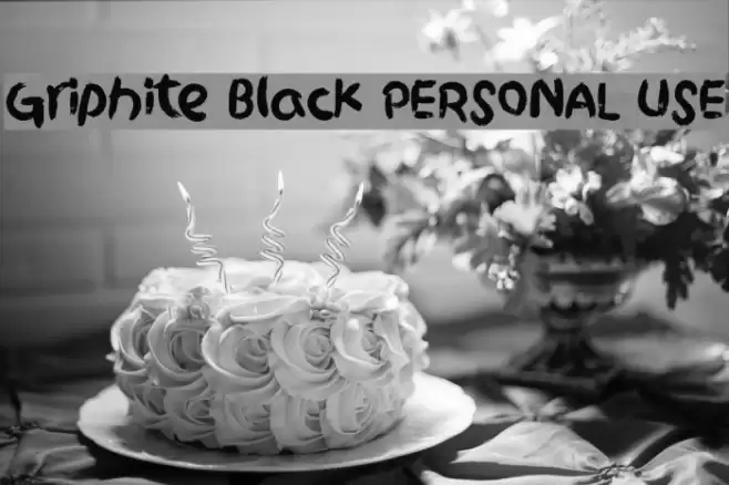 Griphite Black PERSONAL USE Font examples