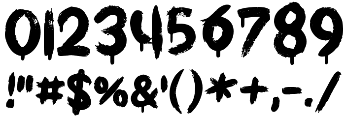 Griphite Drop Black PERSONAL Font OTHER CHARS
