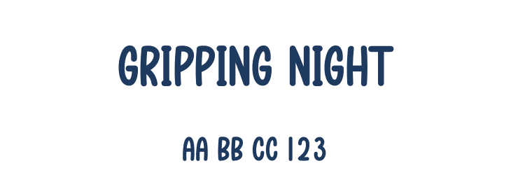 Gripping Night Font Preview