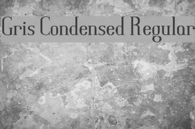 Gris Condensed Regular Font examples