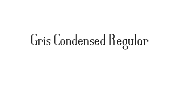 Gris Condensed Regular Logo