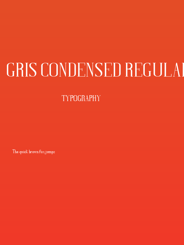 Gris Condensed Regular Poster