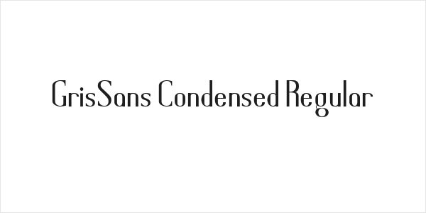 GrisSans Condensed Regular Logo