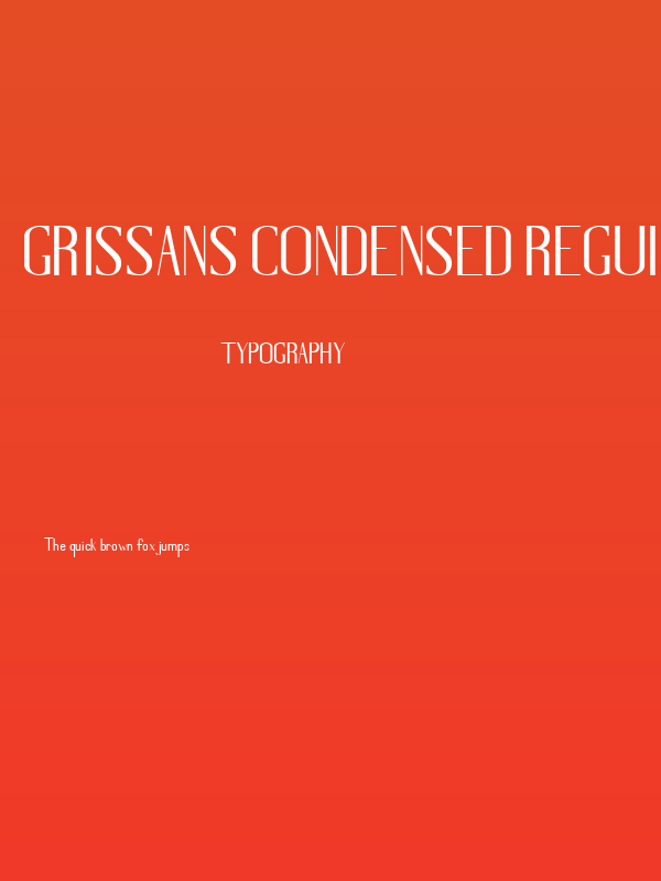 GrisSans Condensed Regular Poster