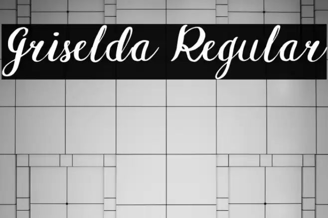 Griselda Regular Font examples
