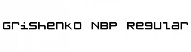 Grishenko NBP Regular  Скачать бесплатные шрифты