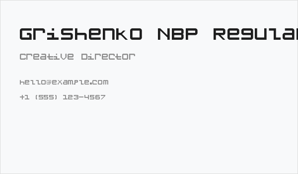 Grishenko NBP Regular Business Card