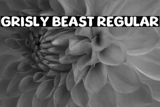 Grisly Beast Regular フォント examples