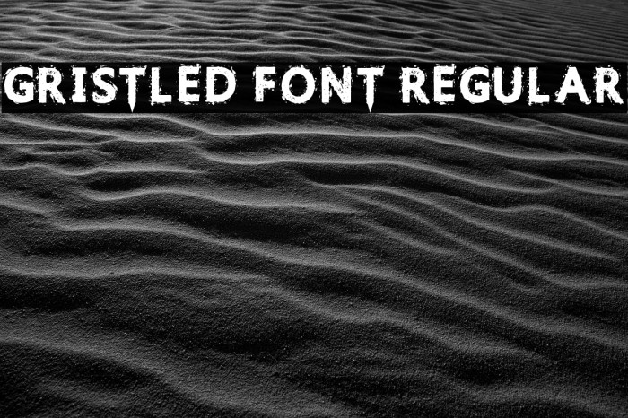 Gristled Font Regular Font examples