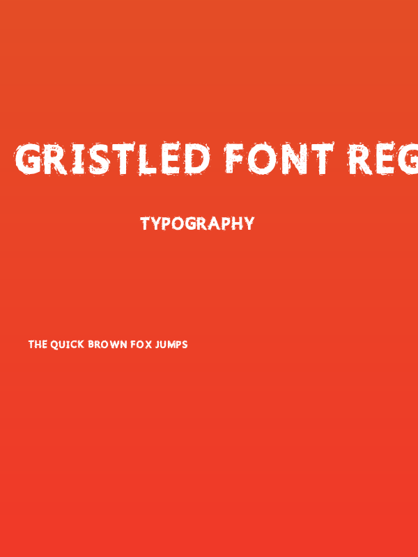 Gristled Font Regular Poster