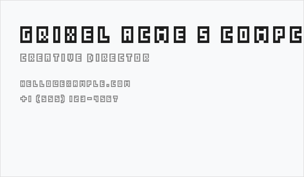 Grixel Acme 5 CompCapsO Xtnd Business Card