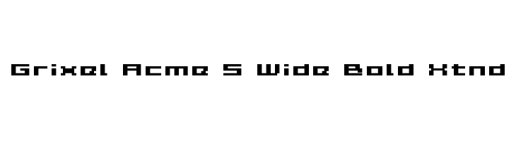 Grixel Acme 5 Wide Bold Xtnd Font