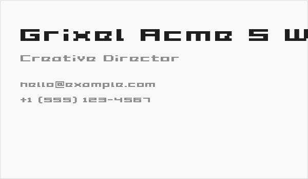 Grixel Acme 5 Wide Bold Xtnd Business Card