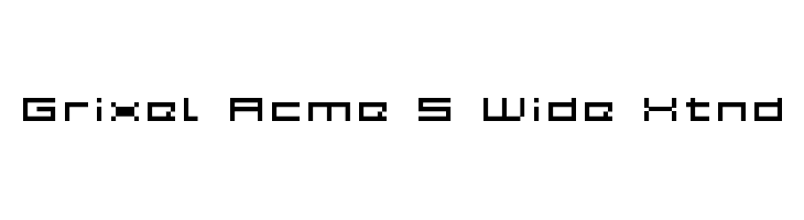 Grixel Acme 5 Wide Xtnd Font