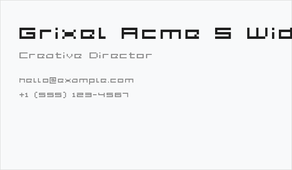 Grixel Acme 5 Wide Xtnd Business Card