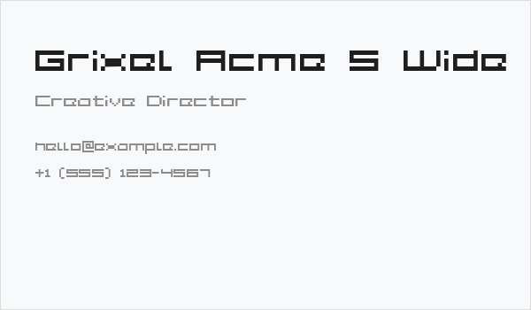 Grixel Acme 5 Wide Business Card
