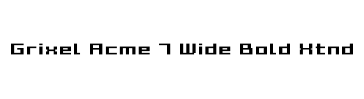 Grixel Acme 7 Wide Bold Xtnd Font