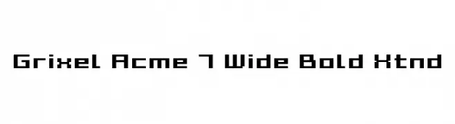 Grixel Acme 7 Wide Bold Xtnd  免费字体下载