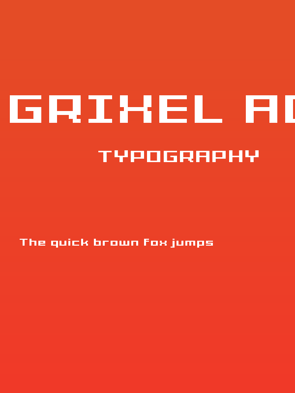 Grixel Acme 7 Wide Bold Xtnd Poster