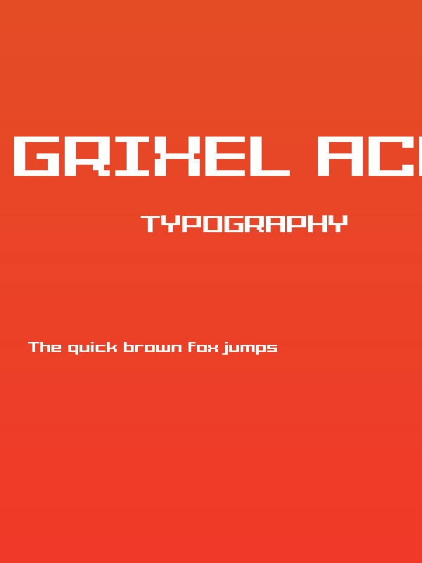 Grixel Acme 7 Wide Bold Poster