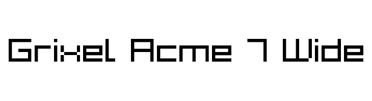 Grixel Acme 7 Wide Font